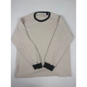 Old College Inn Waffle Knit Shirt XXL Cream Long Sleeve Heavyweight Cotton